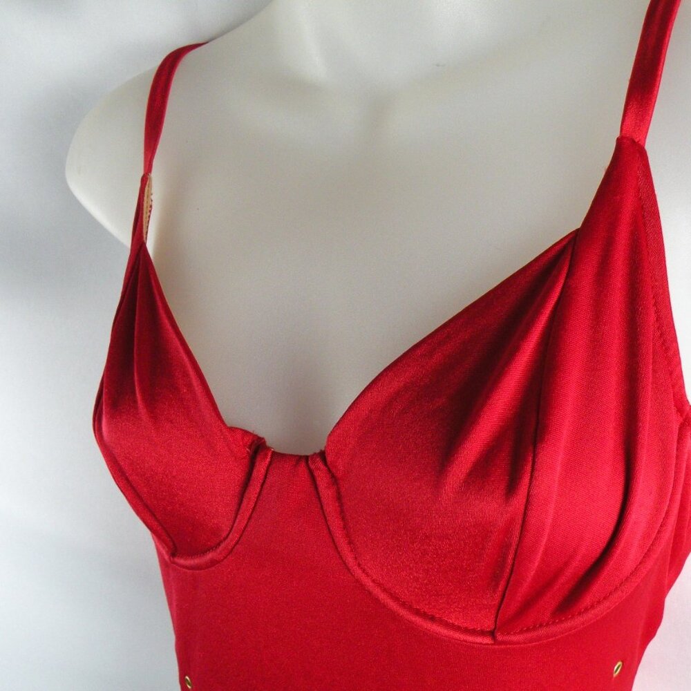 Harley Davidson Red One Piece Swim-Suit High Cut S - Picture 4 of 7